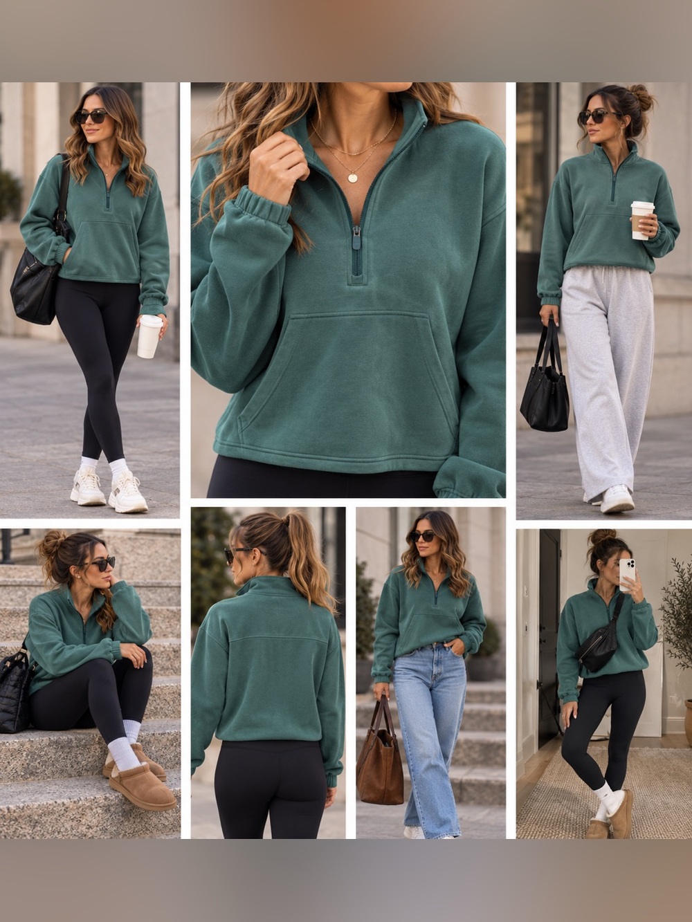 Lululemon Brushed Softstreme Half Zip
Rainforest Green Size 8